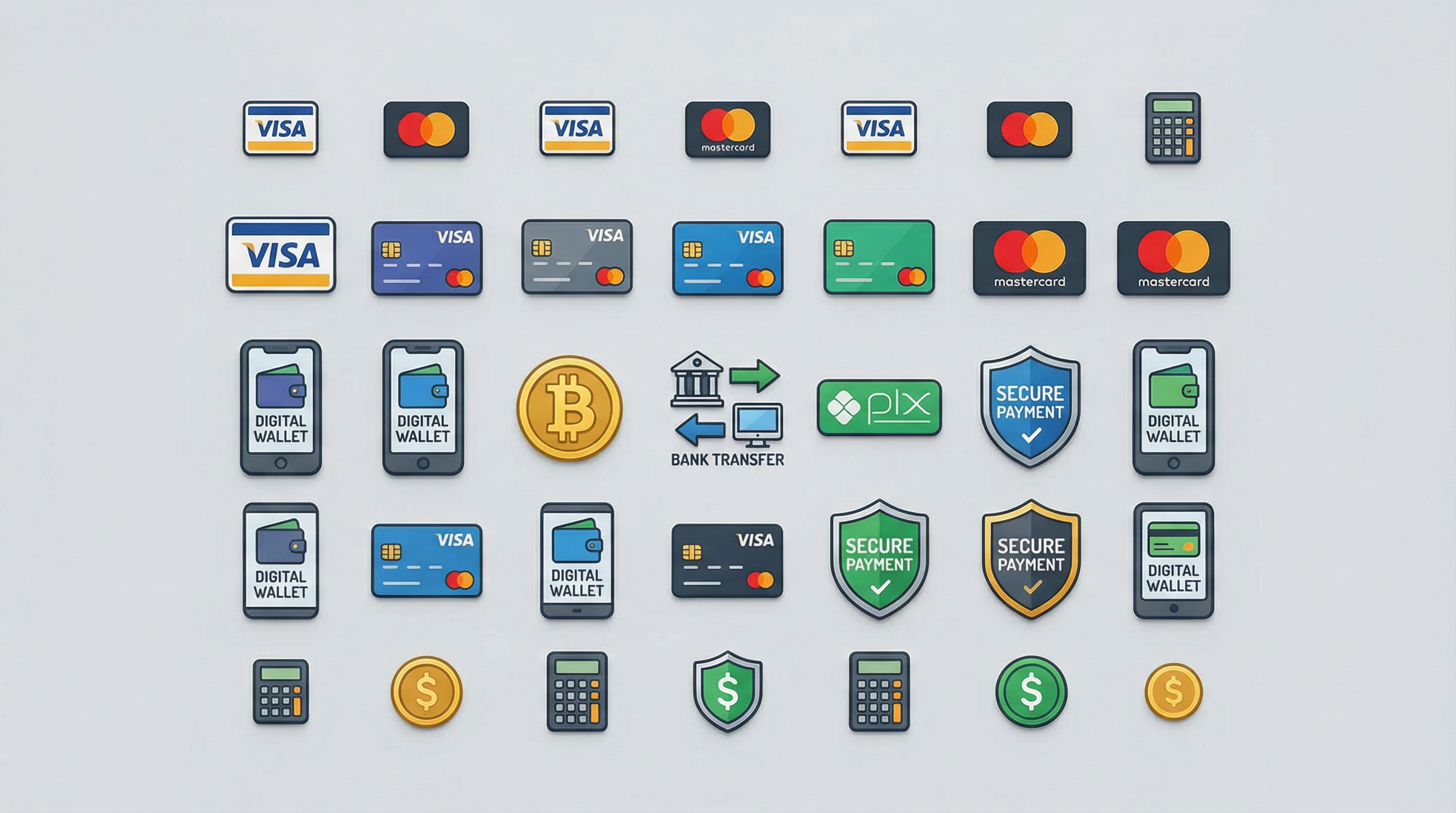 pg娱乐城支持的支付方式图标集合